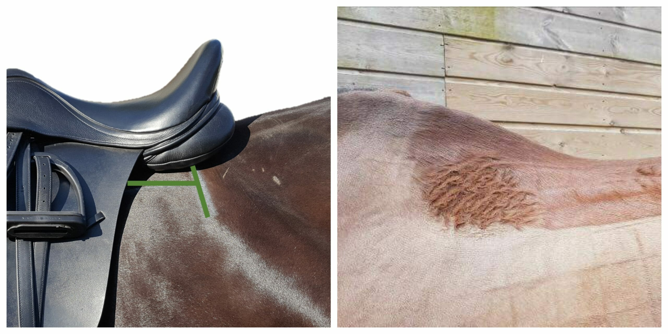 left: Saddle is too long. right: Issues caused by saddle movement