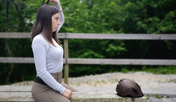 Correct posture of the horse riders upper body